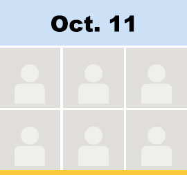 oct 11 calendar to click